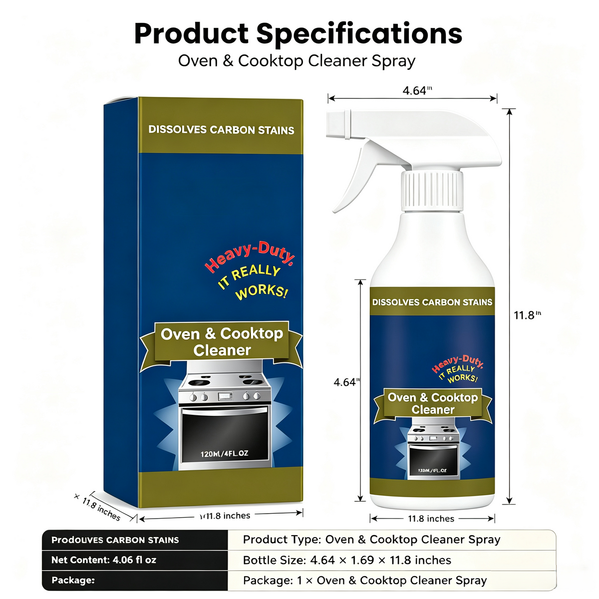 Heavy-Duty Oven & Cooktop Cleaner Spray